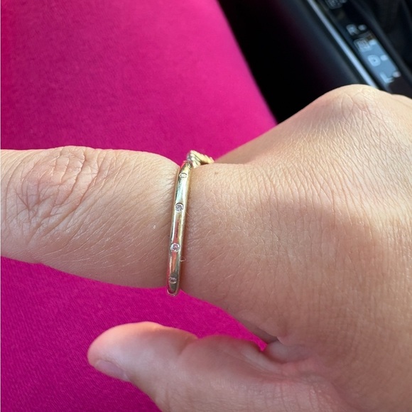 Gold Diamond Lou Helium Ring Size 8 - Picture 4 of 4